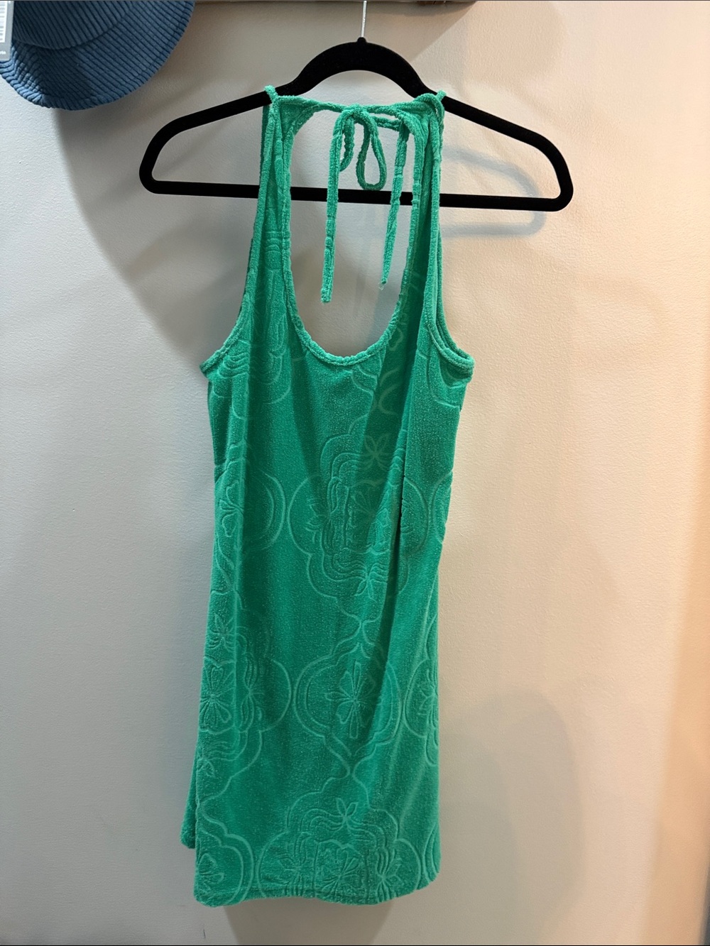 O'Neill Green Halter Tie-Back Mini Dress
